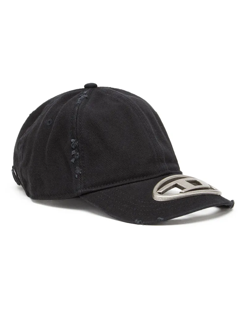 Diesel Basecap mit Oval D-Plakette aus Metall - Hüte - Herren - Schwarz Schwarz