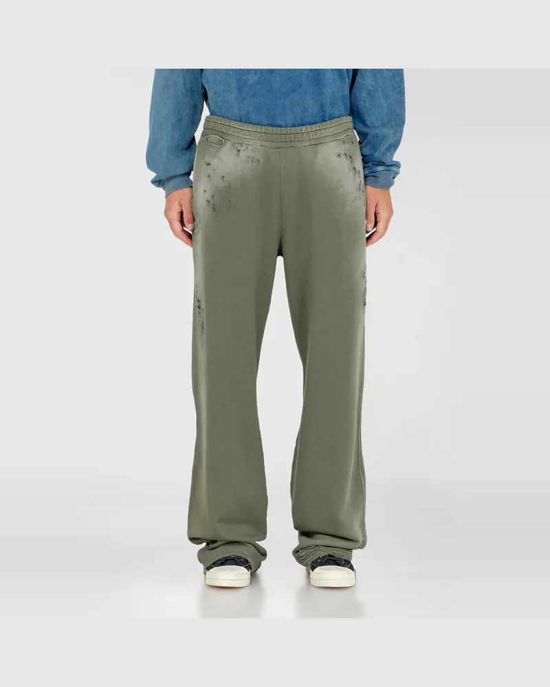 Diesel Sweatpants aus Baumwolle mit destroyed look - Hosen - Herren - Grün Grün
