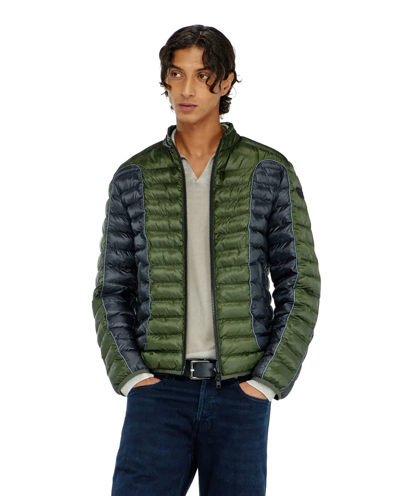 Diesel Biker-Pufferjacke mit Colour-Block-Design - Winterjacken - Herren - Bunt Bunt