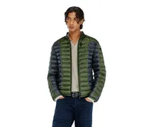Biker-Pufferjacke mit Colour-Block-Design - Winterjacken - Herren - Bunt