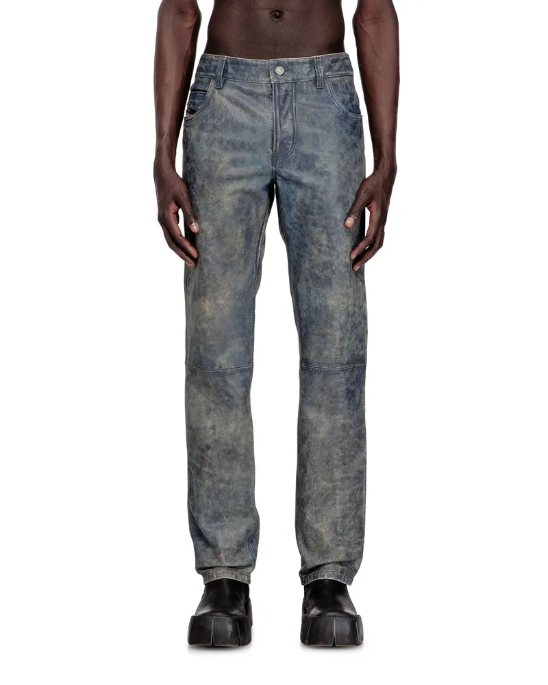Diesel Jeansschnitt-Lederhosen - Hosen - Herren - Blau Blau