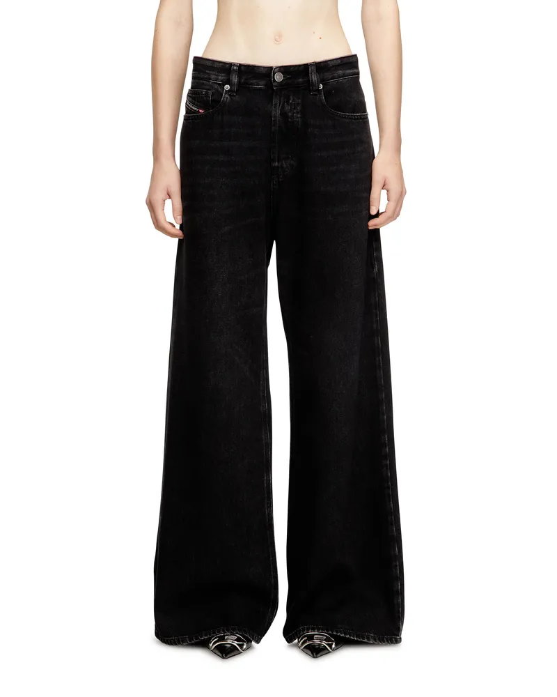 Diesel Relaxed Jeans Low Waist 1996 D-Sire - Jeans - Unisex - Schwarz Schwarz
