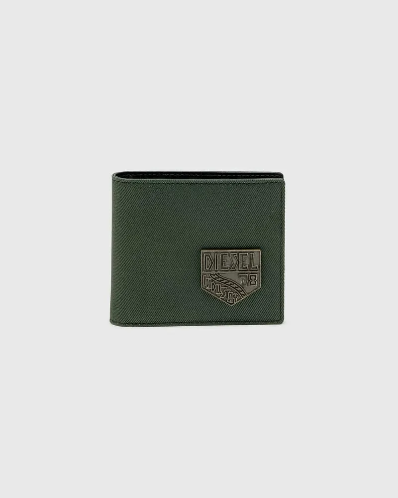 Diesel Kleine Bi-Fold mit Diesel patch - Kleine Portemonnaies - Herren - Grün Grün