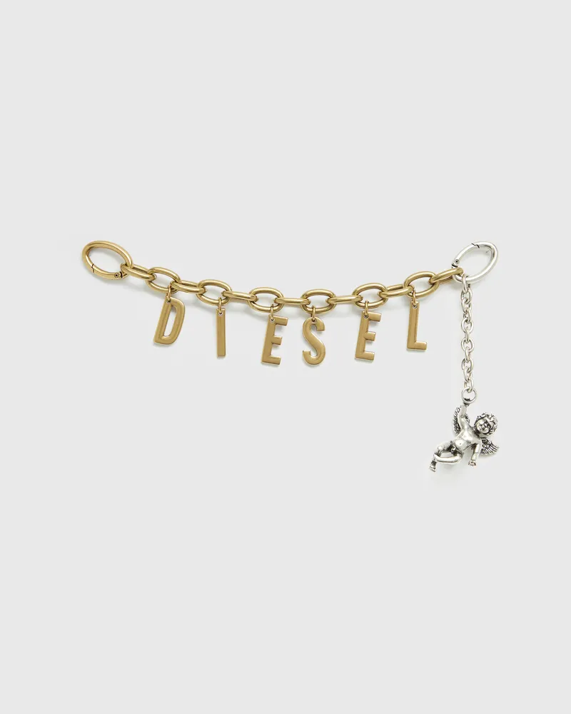 Diesel Metallbuchstaben-Anhänger mit Engelmotiv - Charms und Schlüsselanhänger - Damen - Gold Gold