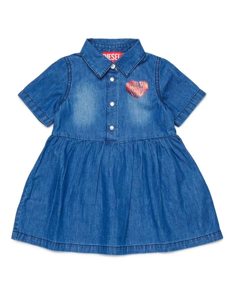Diesel Jeanskleid mit Herzmuster - Kleider - Damen - Blau Blau