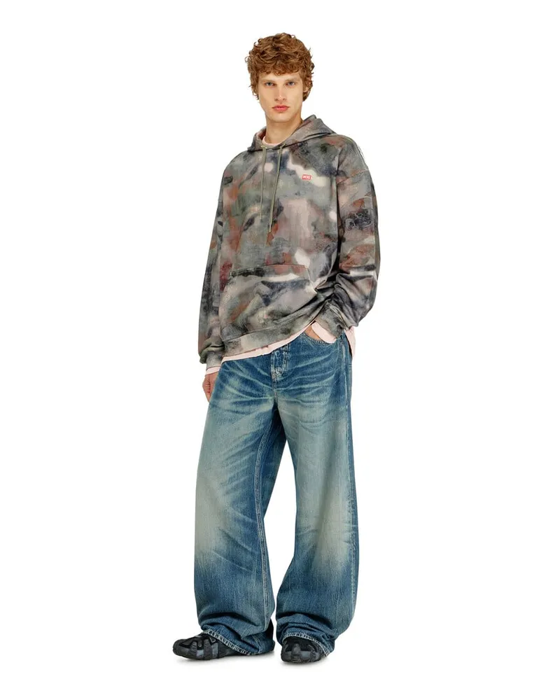 Diesel Kapuzenpullover aus Bio-Baumwolle mit Camouflagemuster - Sweatshirts - Herren - Bunt Bunt