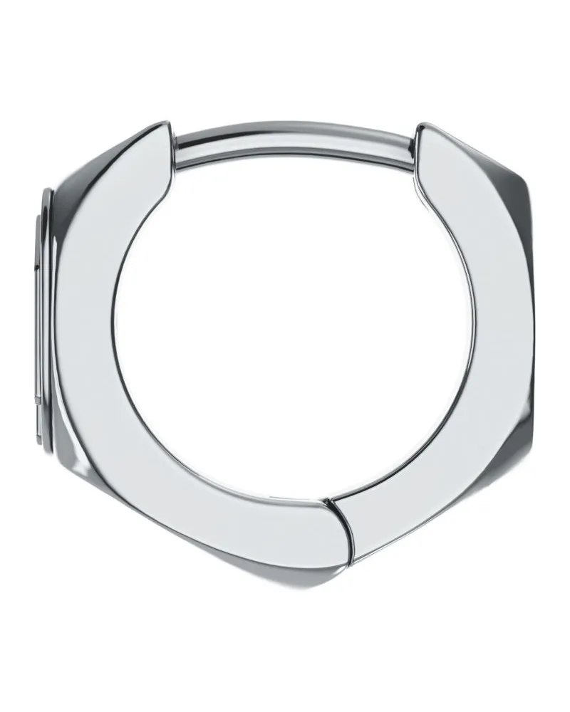 Diesel Einzelner Creolen-Ohrring aus Edelstahl - Ohrringe - Unisex - Silber Silber