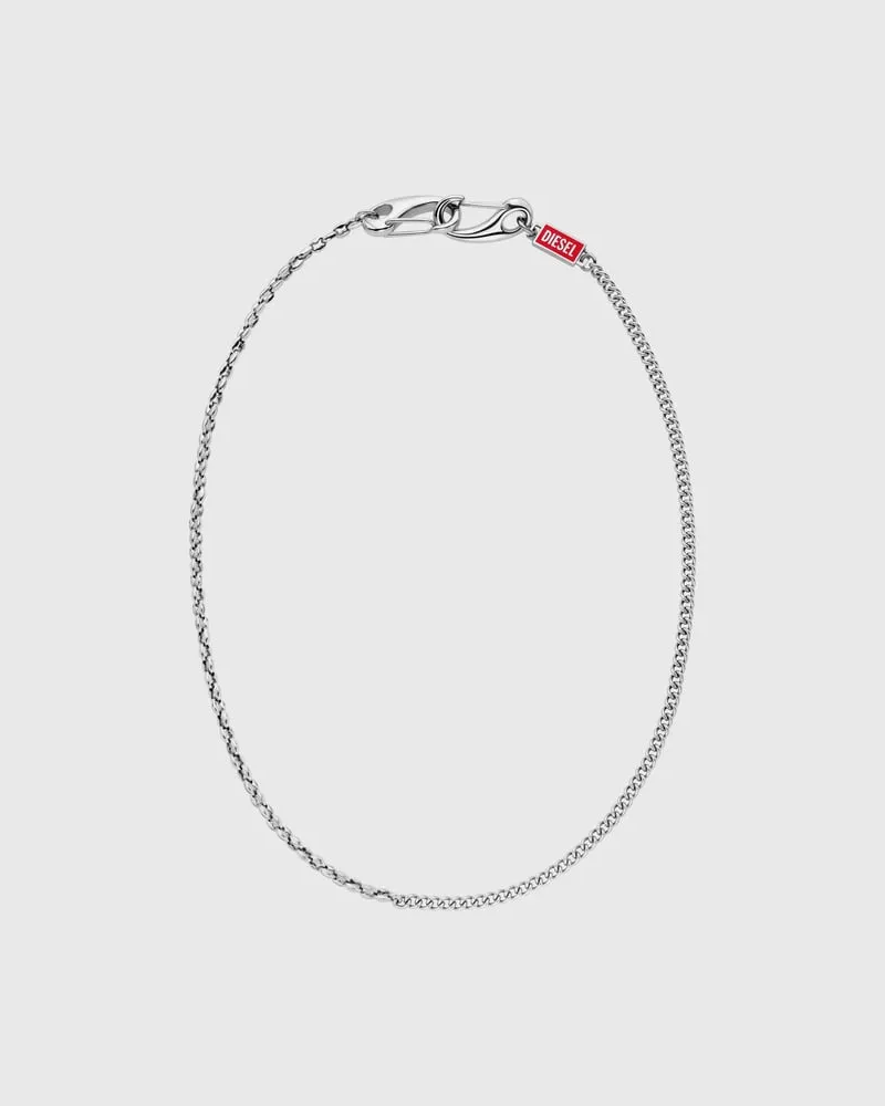 Diesel Halskette aus Edelstahl mit mehreren Tragemöglichkeiten - Halsketten - Unisex - Silber Silber