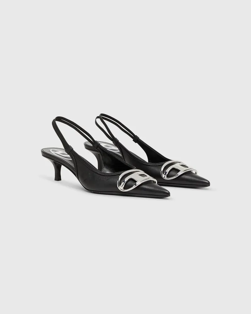 Diesel D-Venus-Slingback-Pumps aus Nappa-Leder - Pumps - Damen - Schwarz Schwarz