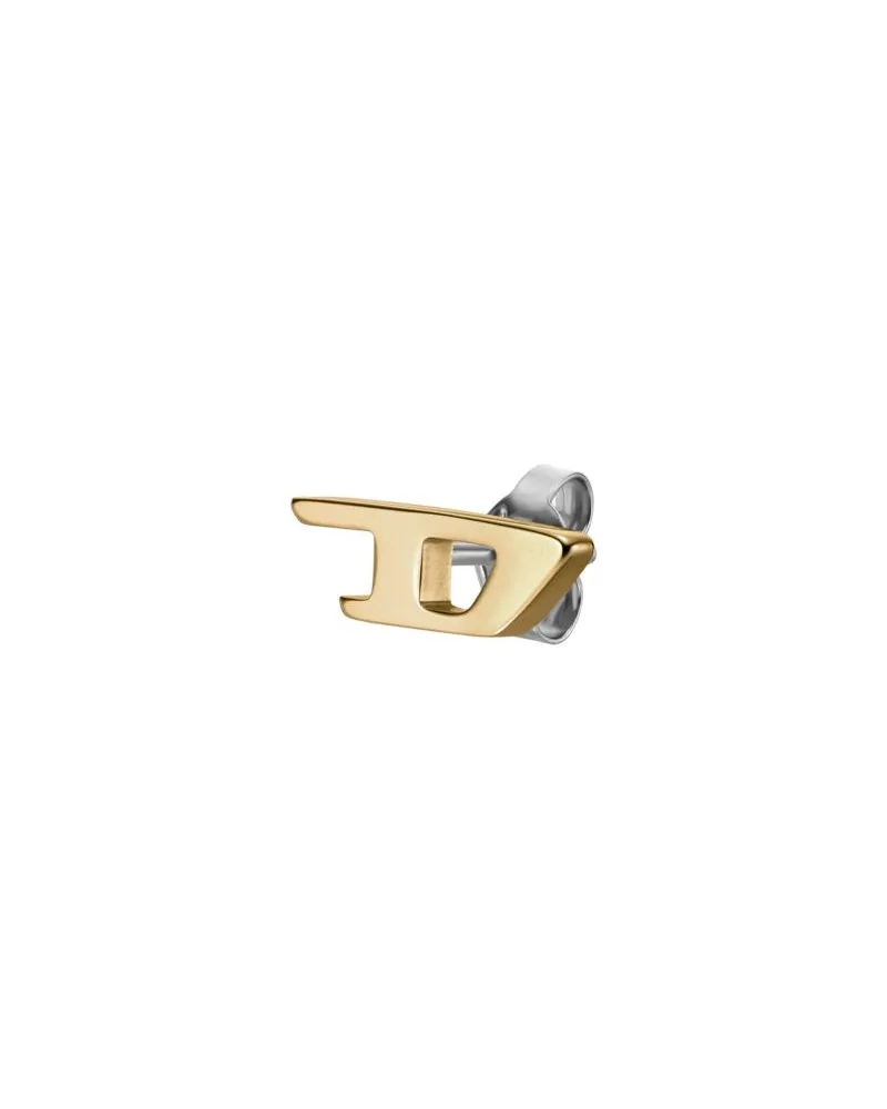 Diesel Ohrstecker aus goldfarbenem Edelstahl - Ohrringe - Unisex - Gold Gold