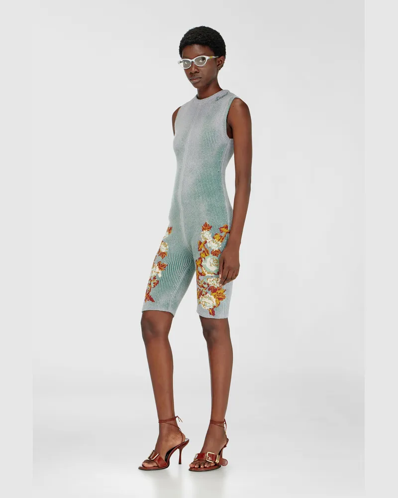 Diesel Gestrickter Overall mit Blumenmuster - Kleider - Damen 