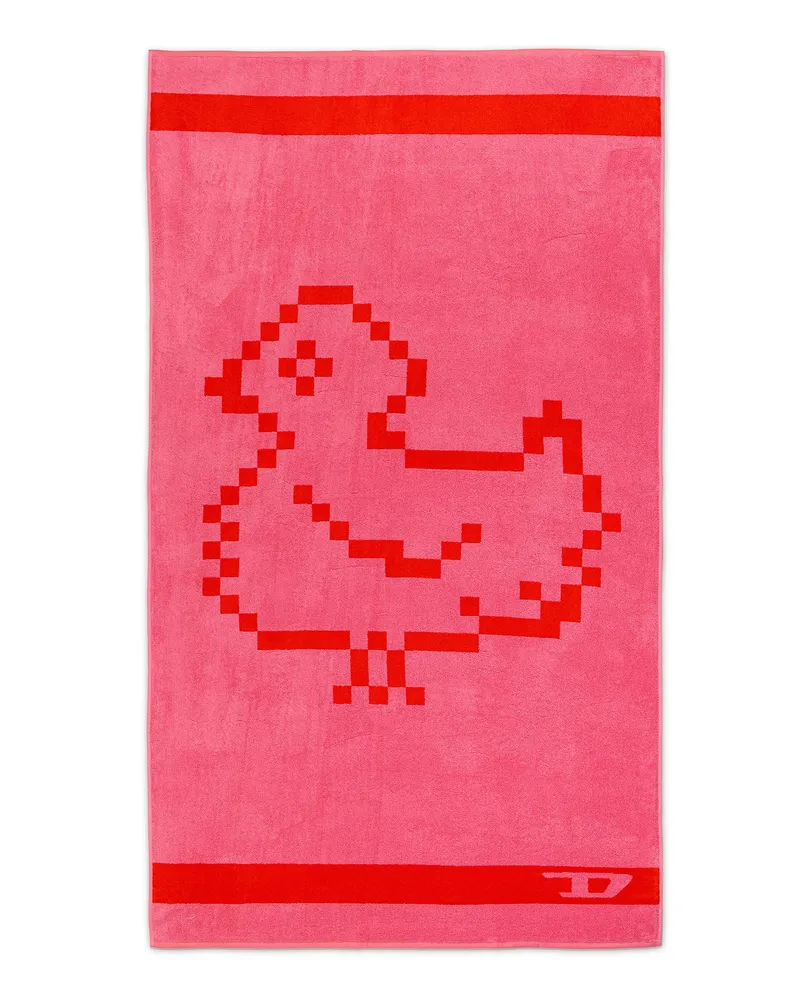 Diesel Frotteehandtuch 100x180 cm - Bath - Unisex - Rot Rot