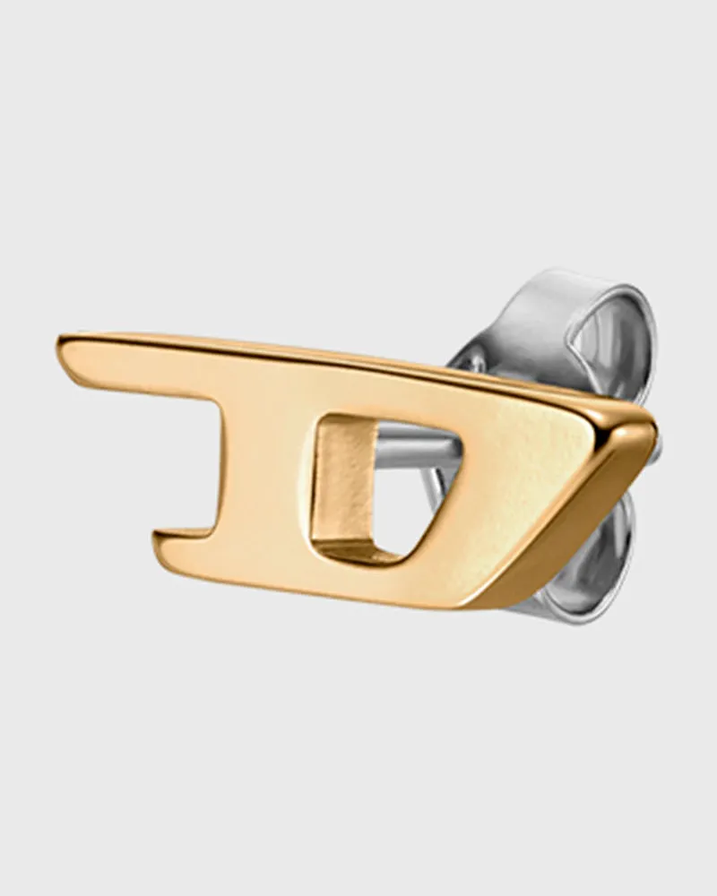 Diesel Ohrstecker aus goldfarbenem Edelstahl - Ohrringe - Unisex - Gold Gold