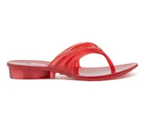Künstlerisch gestaltete Flip-Flops aus Melflex - Sandalen - Damen - Rot