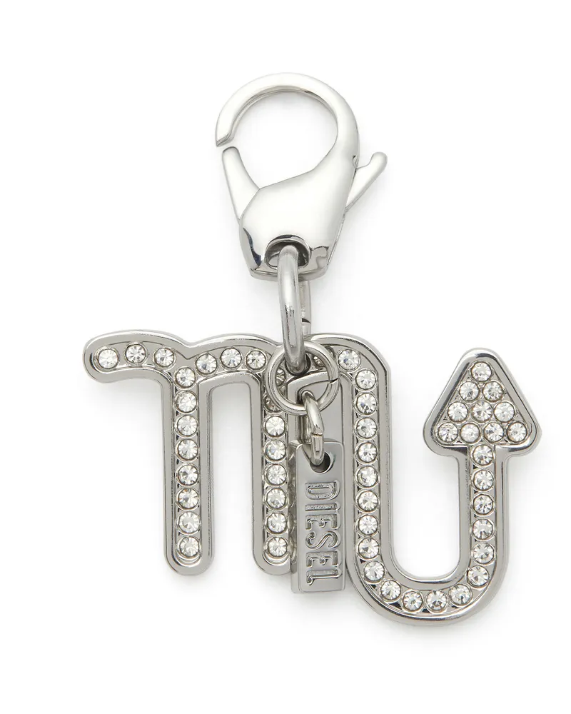 Diesel Metallischer Skorpion-Anhänger mit Strasssteinen - Charms und Schlüsselanhänger - Unisex - Silber Silber
