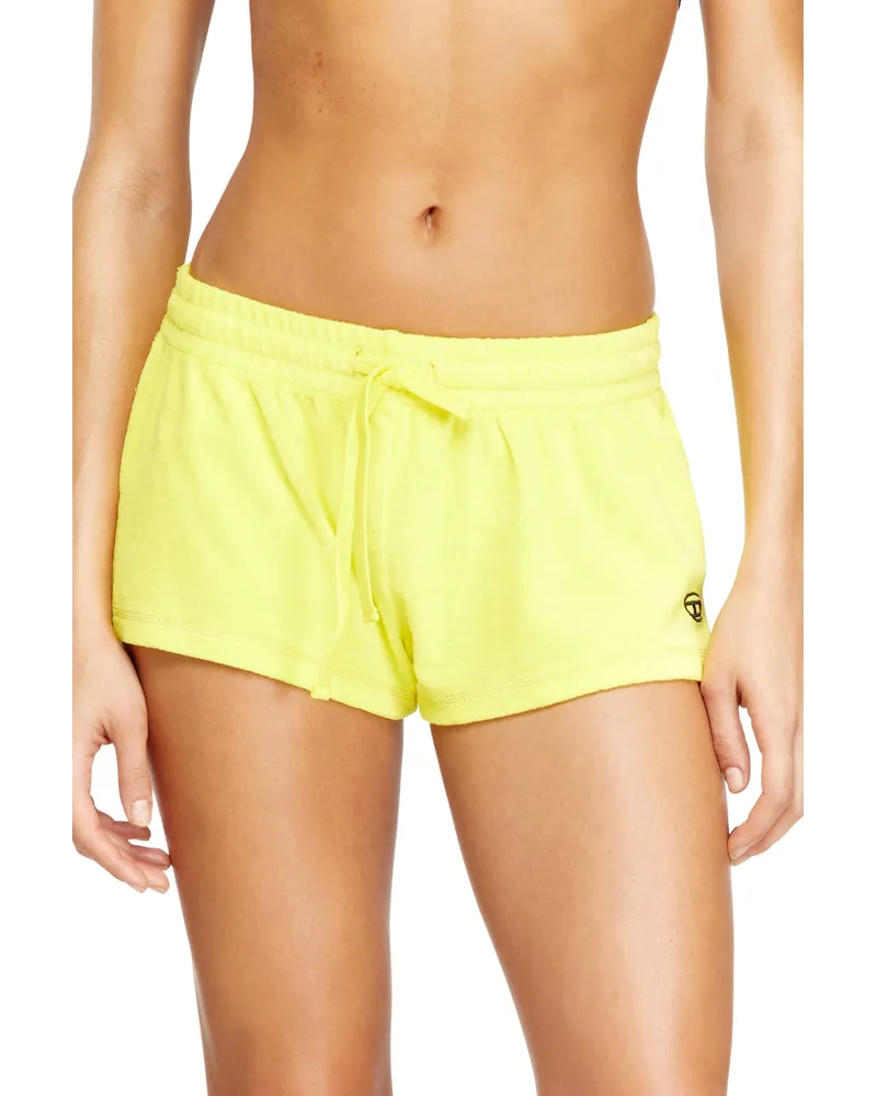 Diesel Shorts aus Frottee - Out of water - Damen - Gelb Gelb