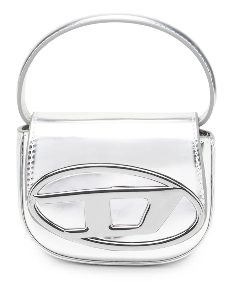 Diesel 1DR-XS-S-Ikonische Mini-Tasche aus Leder in Spiegeloptik - Handtaschen - Damen - Silber Silber