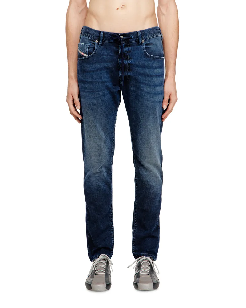 Diesel Regular Regular Waist 2032 D-Krooley Joggjeans, Dunkelblau, Reißverschluss Blau