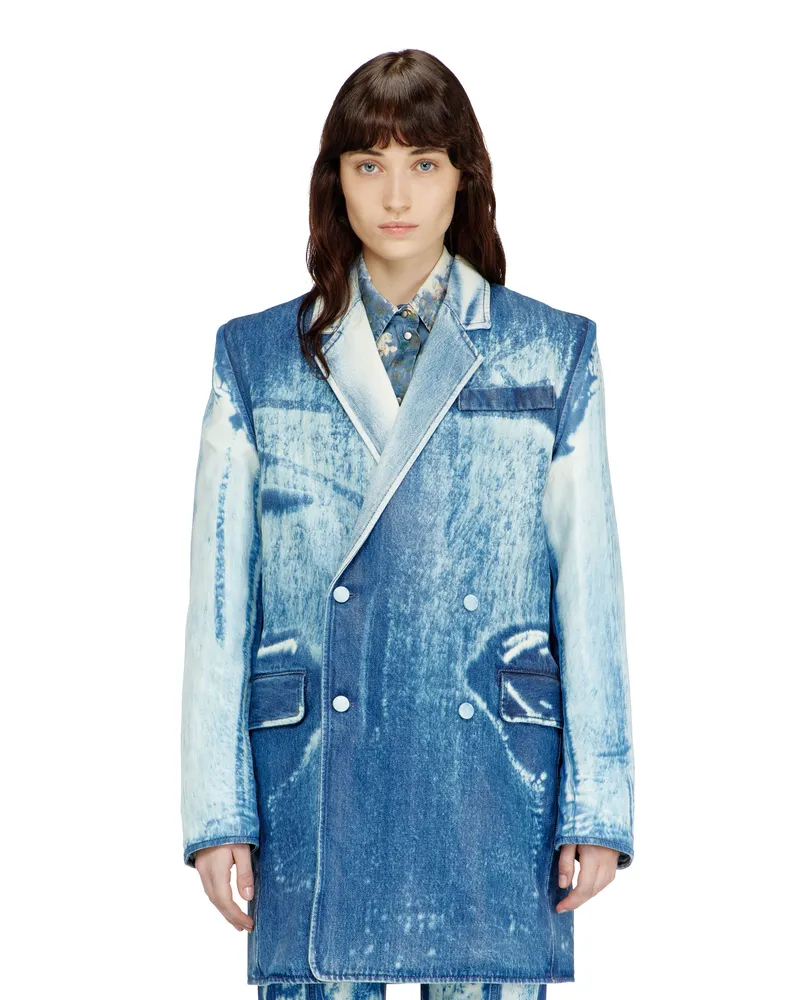 Diesel Blazer aus X-Ray-Denim - Denim jacken - Damen - Blau Blau
