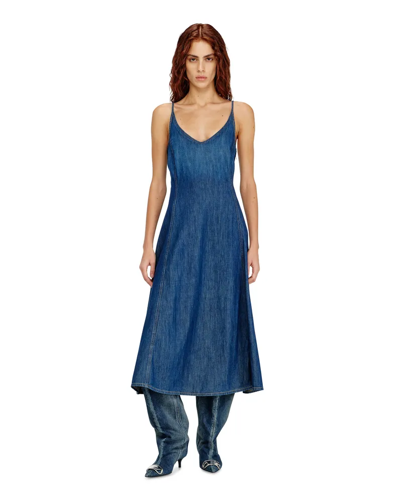 Diesel Midikleid aus Clean-Wash-Denim - Kleider - Damen - Blau Blau
