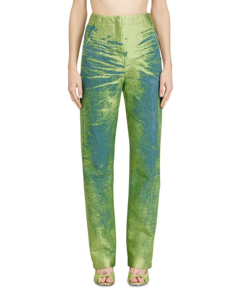 Diesel Slim Jeans High Waist D-DRELIAN,, Reißverschluss Grün