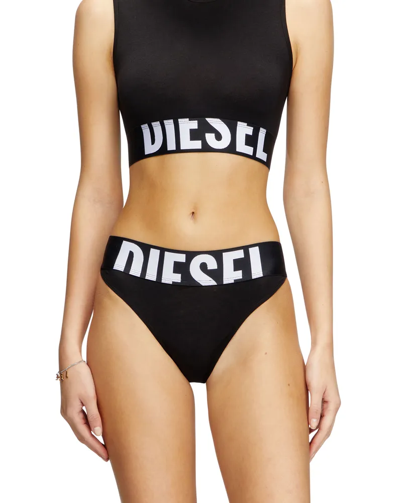 Diesel Slips mit Cut-off-Logo im Dreierpack - Panties - Damen - Schwarz Schwarz