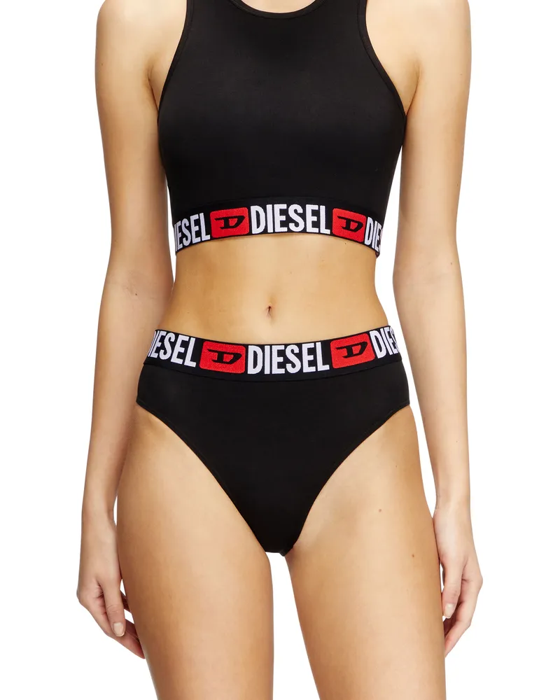Diesel Slips mit Maxilogo-Bund im Dreierpack - Panties - Damen - Schwarz Schwarz