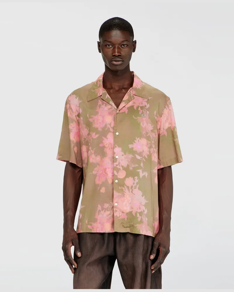 Diesel Lyocell-Hemd mit durchgängigem Blumenmuster - Hemden - Herren - Bunt Bunt