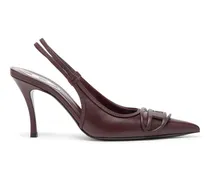 D-Venus-Burgunderrote Slingback-Pumps aus Nappaleder - Pumps - Damen - Rot