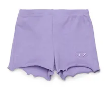 Baumwollshorts mit umgeschlagenen Säumen - Kurze Hosen - Damen - Violett