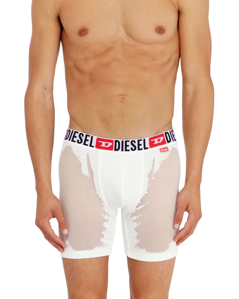 Diesel Boxershorts mit transparentem devoré-Effekt - Boxershorts - Herren - Weiss Weiss