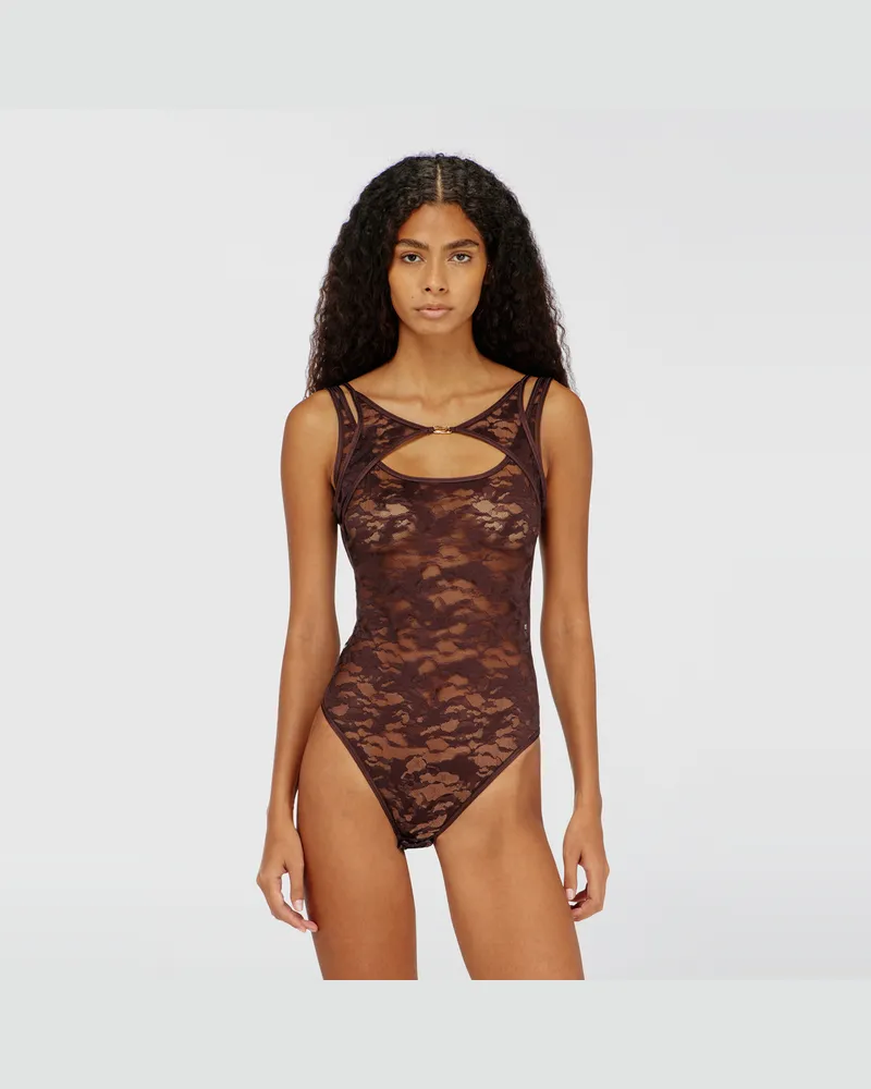 Diesel Body aus Camouflage-Spitze - Bodys - Damen 