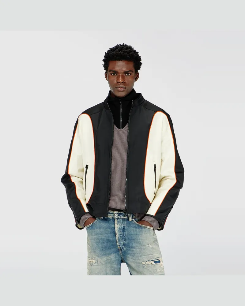 Diesel Nylonjacke mit Colour-Blocking und Paspeldetails - Jacken - Herren - Bunt Bunt