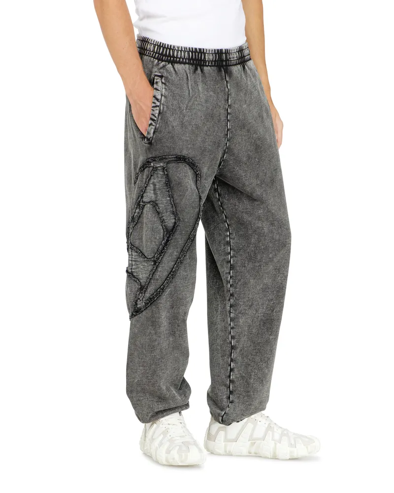 Diesel Jogginghose aus Bio-Baumwolle mit ovalem D-Patch - Hosen - Herren - Grau Grau