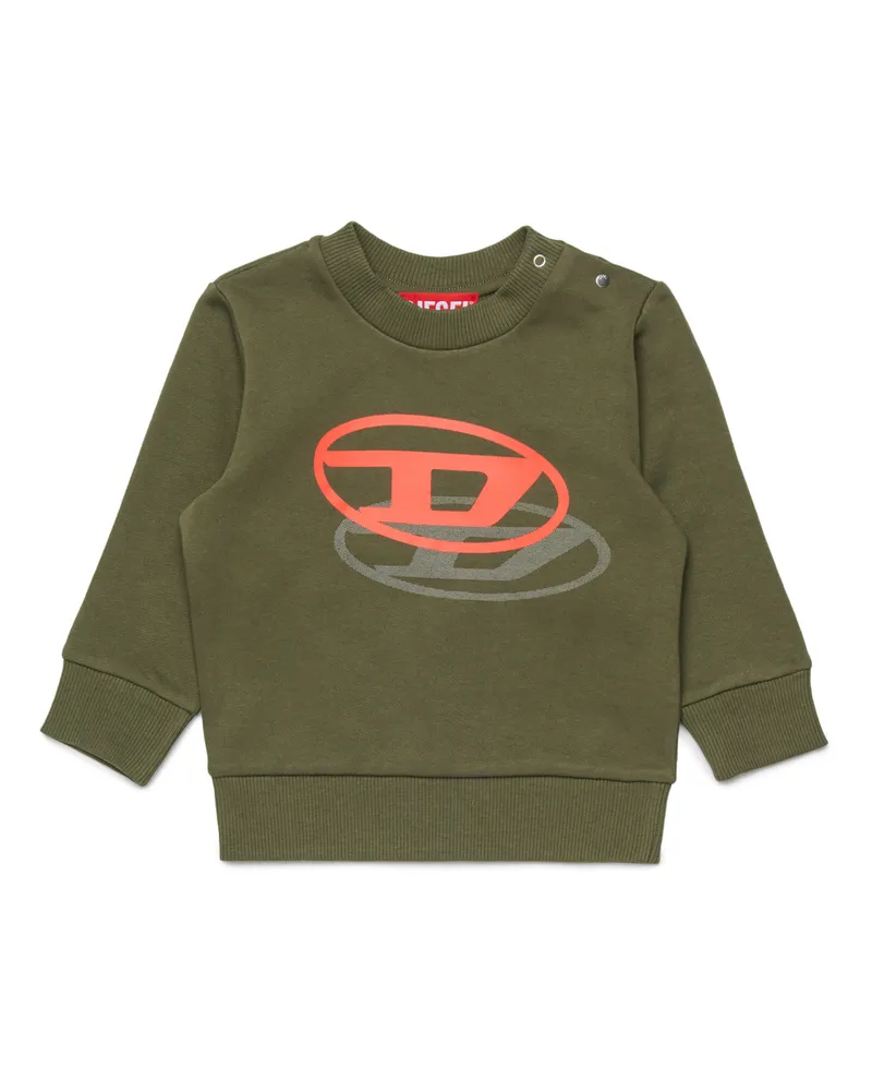 Diesel Sweatshirt mit Schatten-Oval-D-Print - Sweatshirts - Herren - Grün Grün