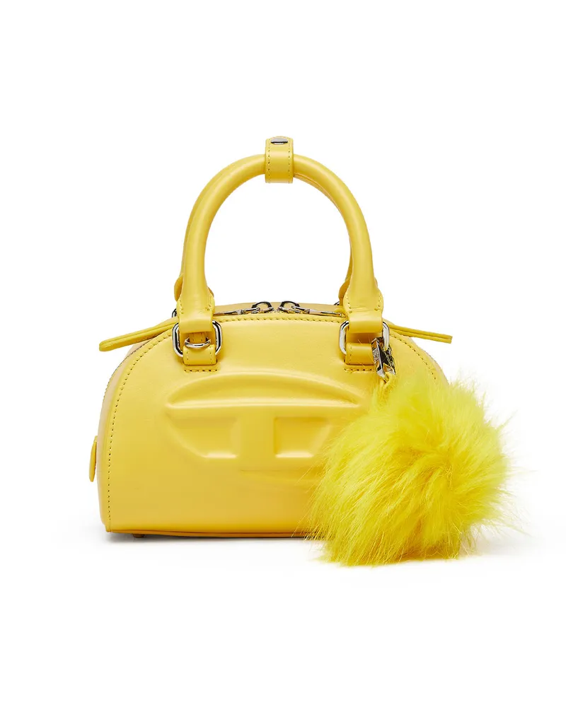 Diesel Mini-Bowling-Tasche aus Nappaleder - Schultertaschen - Damen - Gelb Gelb