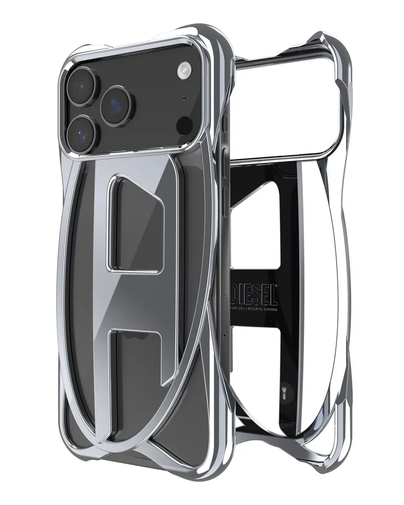 Diesel Caged D Glänzende Hülle für iPhone 17 Pro Max - Schutzhüllen - Unisex - Grau Grau
