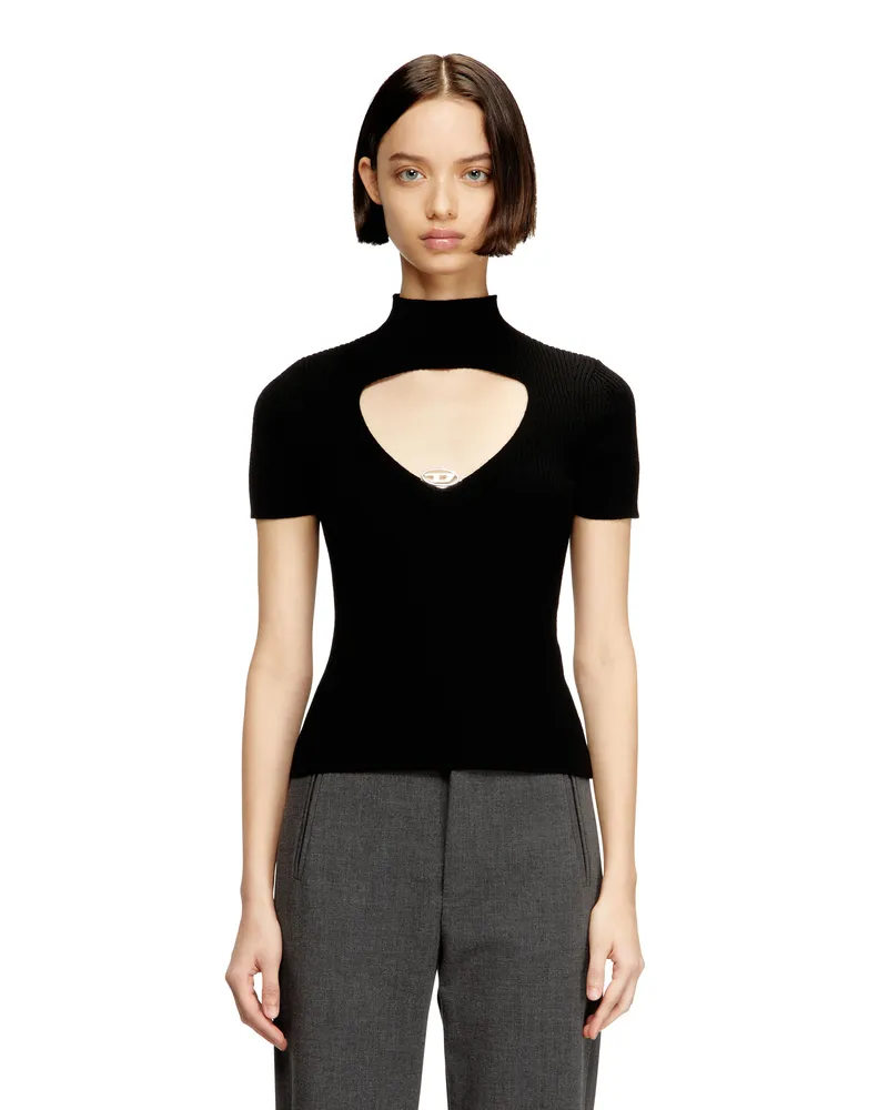 Diesel Wollstrick-Top mit Cut-Outs - T-Shirts - Damen 