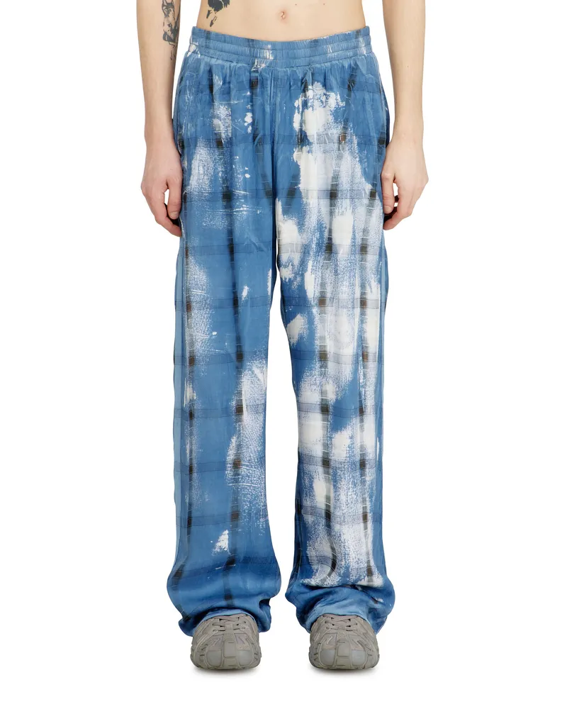 Diesel Jogginghosen mit Karo-X-Ray-Effekt - Hosen - Herren - Blau Blau