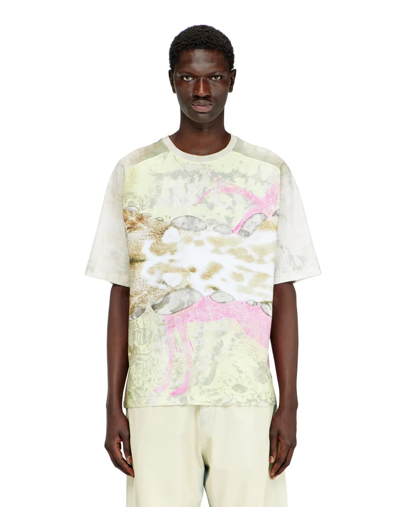 Diesel T-Shirt mit Animal-Print - T-Shirts - Herren - Grau Grau
