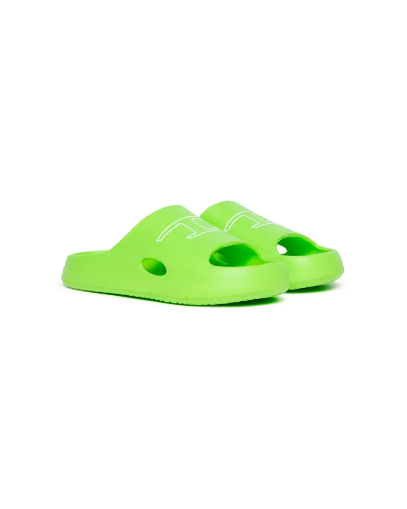 Diesel Pool-Slides aus EVA mit Logo-Print - Schuhe - Unisex - Grün Grün