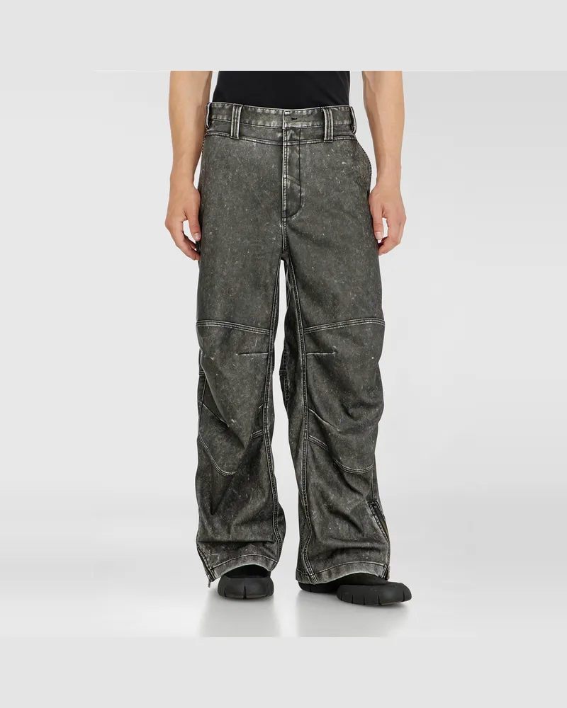 Diesel Hose aus Material mit distressed-Effekt - Hosen - Herren - Grau Grau