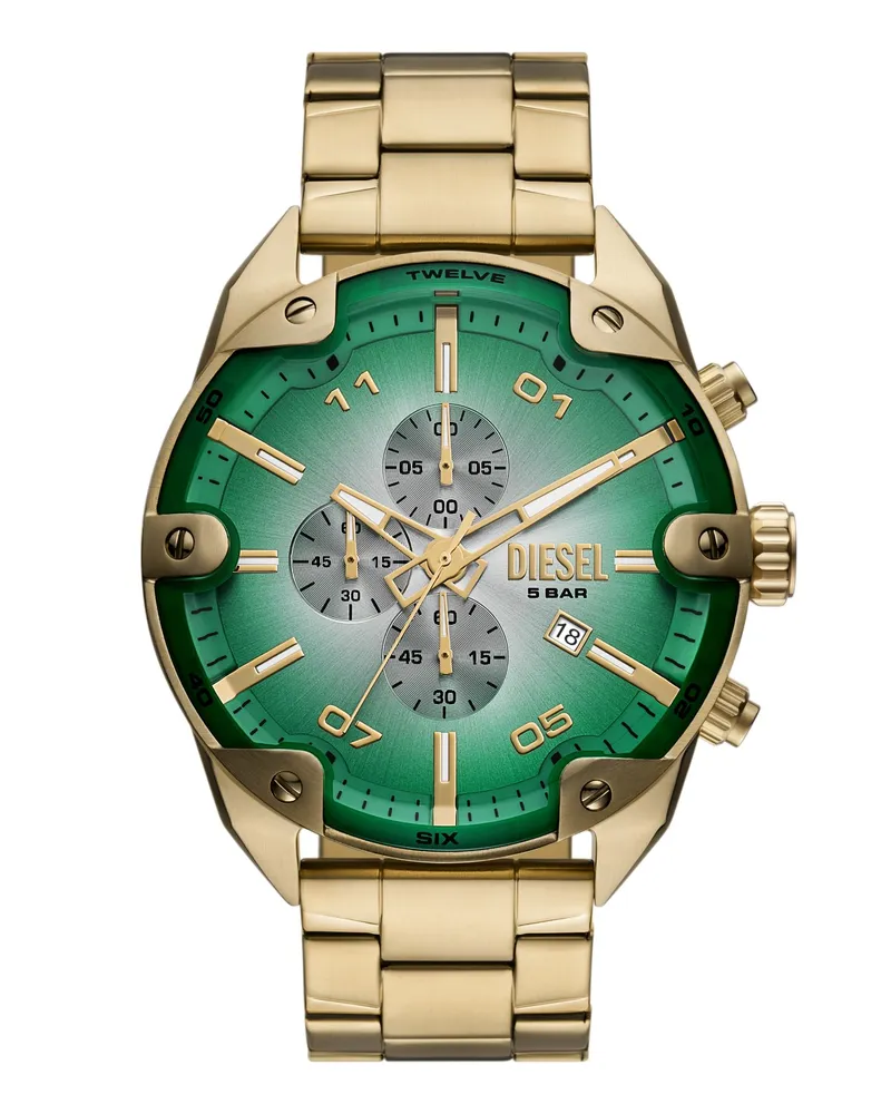 Diesel Spiked Chronograph Edelstahl - Uhren - Herren - Gold Gold
