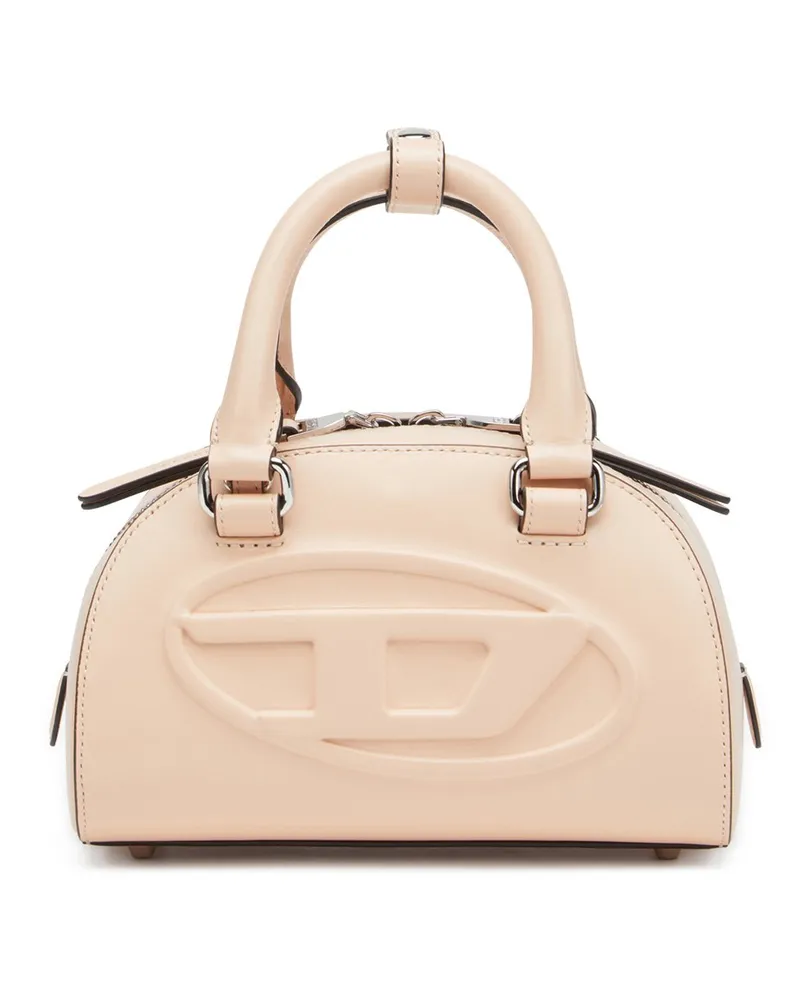 Diesel 1DR Dome-Mini-Bowling-Tasche aus Leder - Schultertaschen - Damen - Rosa Rosa