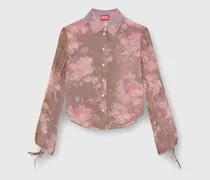 Chiffon-Bluse mit all-over Blumenprint - Hemden - Damen - Bunt