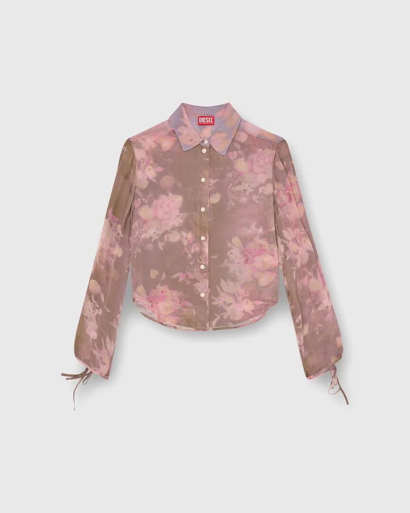 Diesel Chiffon-Bluse mit all-over Blumenprint - Hemden - Damen - Bunt Bunt
