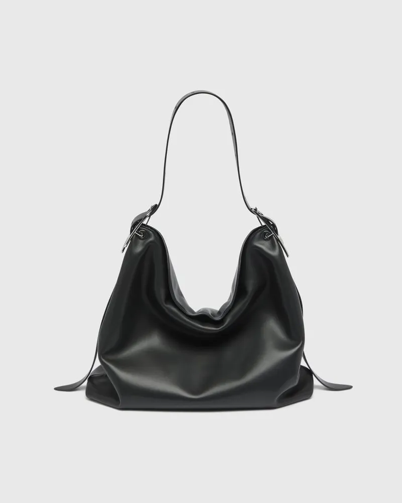 Diesel D-Line-Leder Hobo-Tasche - Schultertaschen - Damen - Schwarz Schwarz