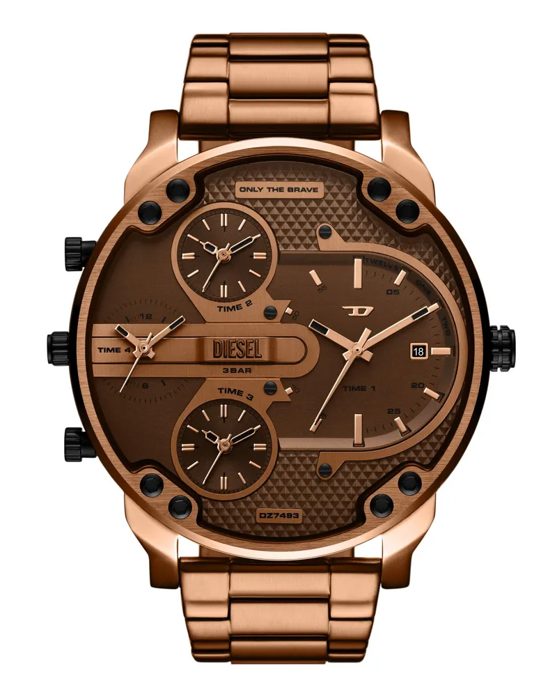 Diesel Mr. Daddy Slim Brown Edelstahl-Uhr - Uhren - Herren - Braun Braun