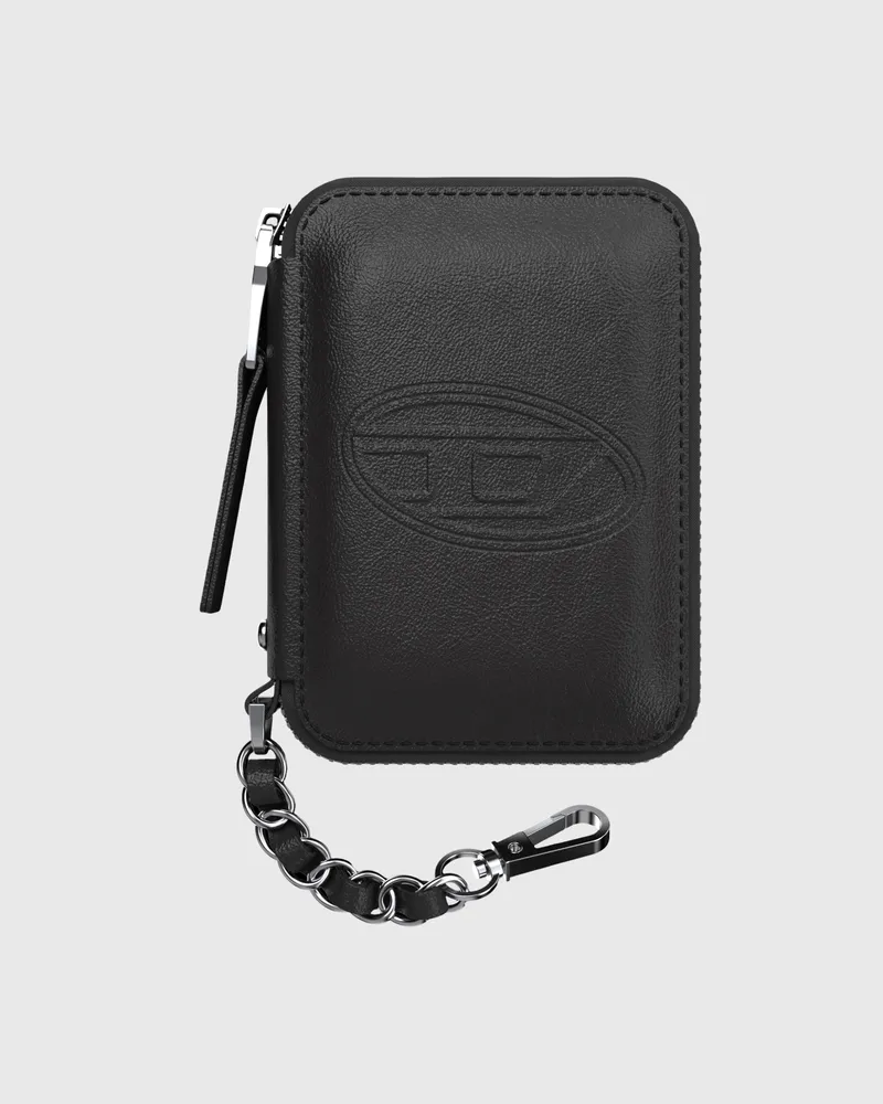 Diesel Oval D MagSafe-Tasche - Universal pouches - Unisex - Schwarz Schwarz
