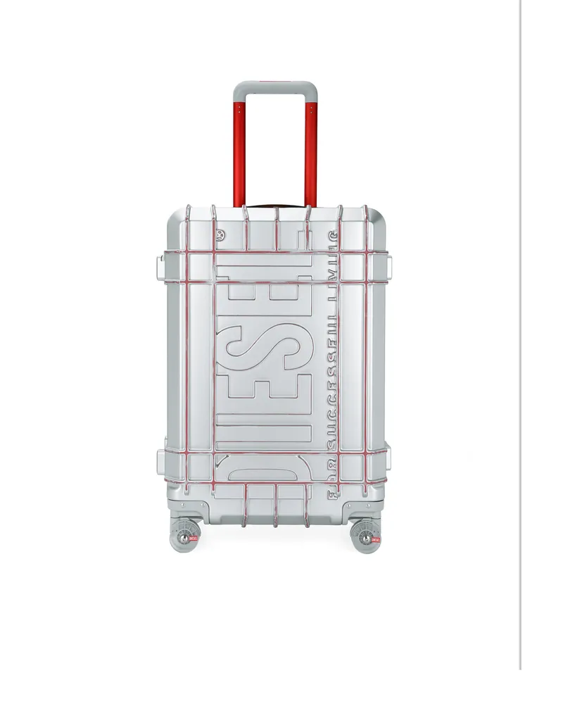 Diesel Robuster Koffer Größe M - Handgepäck Koffer - Unisex - Silber Silber
